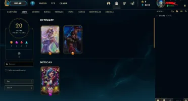 Conta League of Legends: Lvl 64 - 2Skin Ultimate 1Mitica Etc