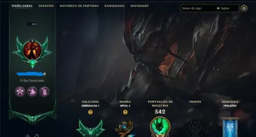 Conta lol NFA esmeralda com skins