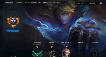 Conta lol NFA esmeralda com skins