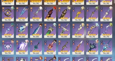 CONTA GENSHIN 16 Personagens 5⭐ + Lança de Jade R3 + 5 armas