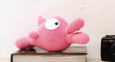 Boto Cor-de-Rosa em Amigurumi