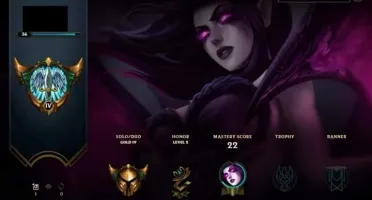 Conta de lol, Gold 4, level 36 e mmr bom