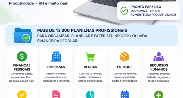 đ Mega Pack 13.000 Planilhas Premium