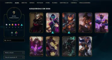 Bronze 3 com 50 Champs e 9 Skins
