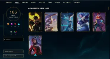 conta all champions 183 skins