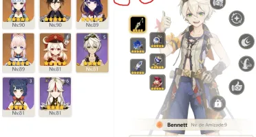 CONTA GENSHIN AR56 ASIA 8 PERSONAGENS 5⭐BENNETT C5/FUMETSU⭐