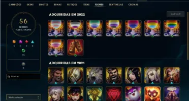 Conta ferro 2 com 24 Champs e 12 Skins