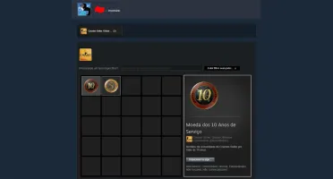 CONTA OLD STEAM 16 ANOS MEDALHAS 5 E 10 ANOS + 4 JOGOS