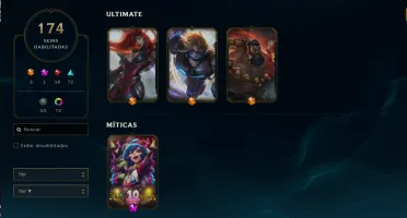 Conta League Of Legends Season 2 Diamante 4 174 Skins Full