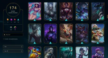 Conta League Of Legends Season 2 Diamante 4 174 Skins Full