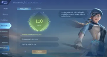 Conta lv 53 SEM BAN, 18 skins, 38 heróis, emblemas 30 ~ 40