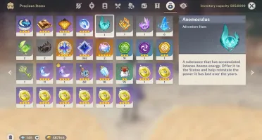 Diluc Skin, Yoimiya C1, Venti C1, Zhongli, Baal, Kazuha, Hom