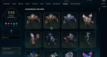 Conta LoL 657 Skins - 223 Chromas+Valorant Vandal Glitchpop