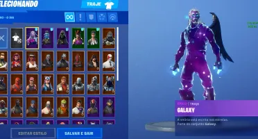 Conta fortnite com mais de 50skins, Galaxy e Salve o Mundo