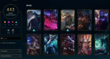 Conta LOL - 443 Skins - Platina 4