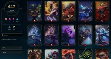 Conta LOL - 443 Skins - Platina 4