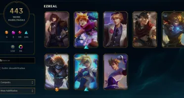 Conta LOL - 443 Skins - Platina 4