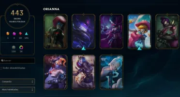 Conta LOL - 443 Skins - Platina 4