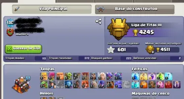 Conta Clash of Clans cv 10.5 MUITO BEM UPADA no precinho