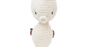 Cavalo-Marinho com Detalhe Marrom em Crochê Amigurumi