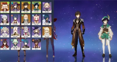 Conta Genshin Impact AR-53 c/ KLEE+MONA+ZHONG+VENTI+JEAN C1