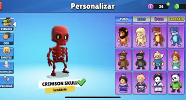 Conta stumble guys 112 skins, várias lendárias