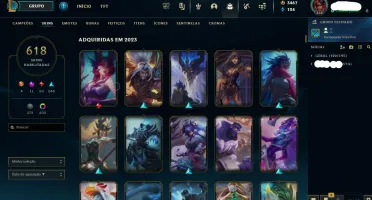 Conta Lvl 858 De 2014, 618 Skins (Miticas E Legado)