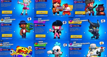 CONTA BARATA COM TODOS OS 51 BRAWLERS FULL E VÁRIAS SKINS