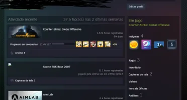 Cs:Go|3 Medalhas|Prime Account|Supremo