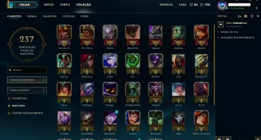 Conta Ouro V, 42 Campeões, 12 Skins