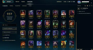 Conta Ouro V, 42 Campeões, 12 Skins