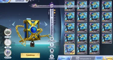Saint Seiya Vários livros e gemas.