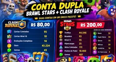 Conta de braw stars + clash royale