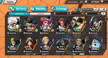 Ex: Luffy G5 5⭐+Roronoa Zoro+Shanks - Bounty Rush