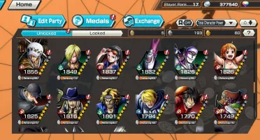 Ex: Luffy G5 5⭐+Roronoa Zoro+Shanks - Bounty Rush