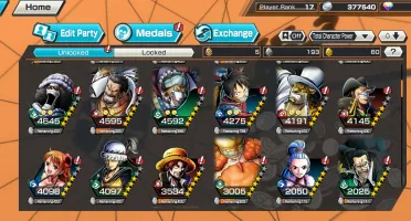 Ex: Luffy G5 5⭐+Roronoa Zoro+Shanks - Bounty Rush