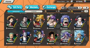 Ex: Luffy G5 5⭐+Roronoa Zoro+Shanks - Bounty Rush