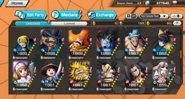 Ex: Luffy G5 5⭐+Roronoa Zoro+Shanks - Bounty Rush