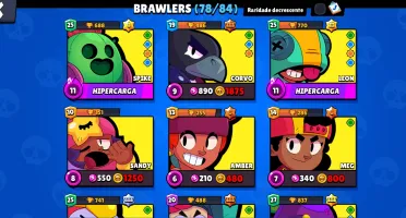 Conta brawl stars quase Full com kanji nível 11 já e passe
