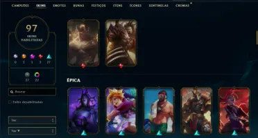 Unranked com 150 Champs e 97 Skins ( MAIN ADC )