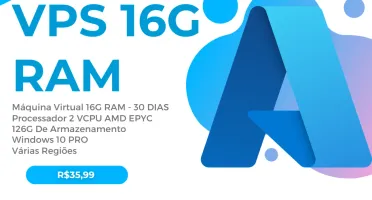 VPS Azure 16G RAM - 30 Dias
