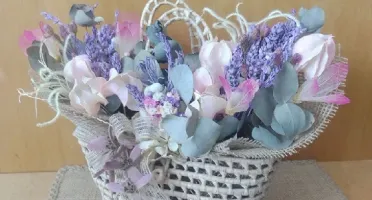 Mini Cesta com lavandas