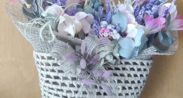 Mini Cesta com lavandas