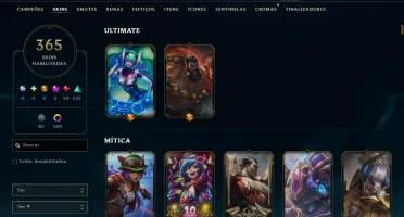 Platina 4 com TODOS os Champs e 366 Skins ( Nivel 660 )