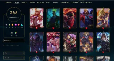 Platina 4 com TODOS os Champs e 366 Skins ( Nivel 660 )