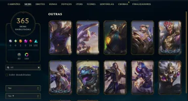 Platina 4 com TODOS os Champs e 366 Skins ( Nivel 660 )