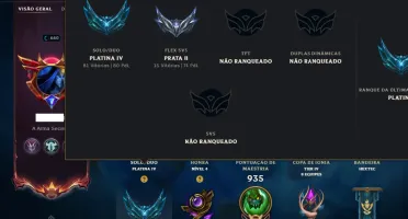 Platina 4 com TODOS os Champs e 366 Skins ( Nivel 660 )