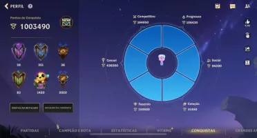 Conta Wild Rift Lv 155, 195 Skins 3X Gm