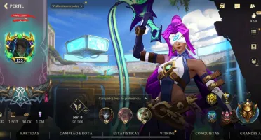 Conta Wild Rift Lv 155, 195 Skins 3X Gm