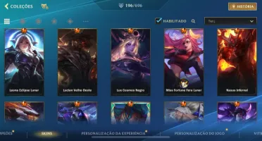 Conta Wild Rift Lv 155, 195 Skins 3X Gm